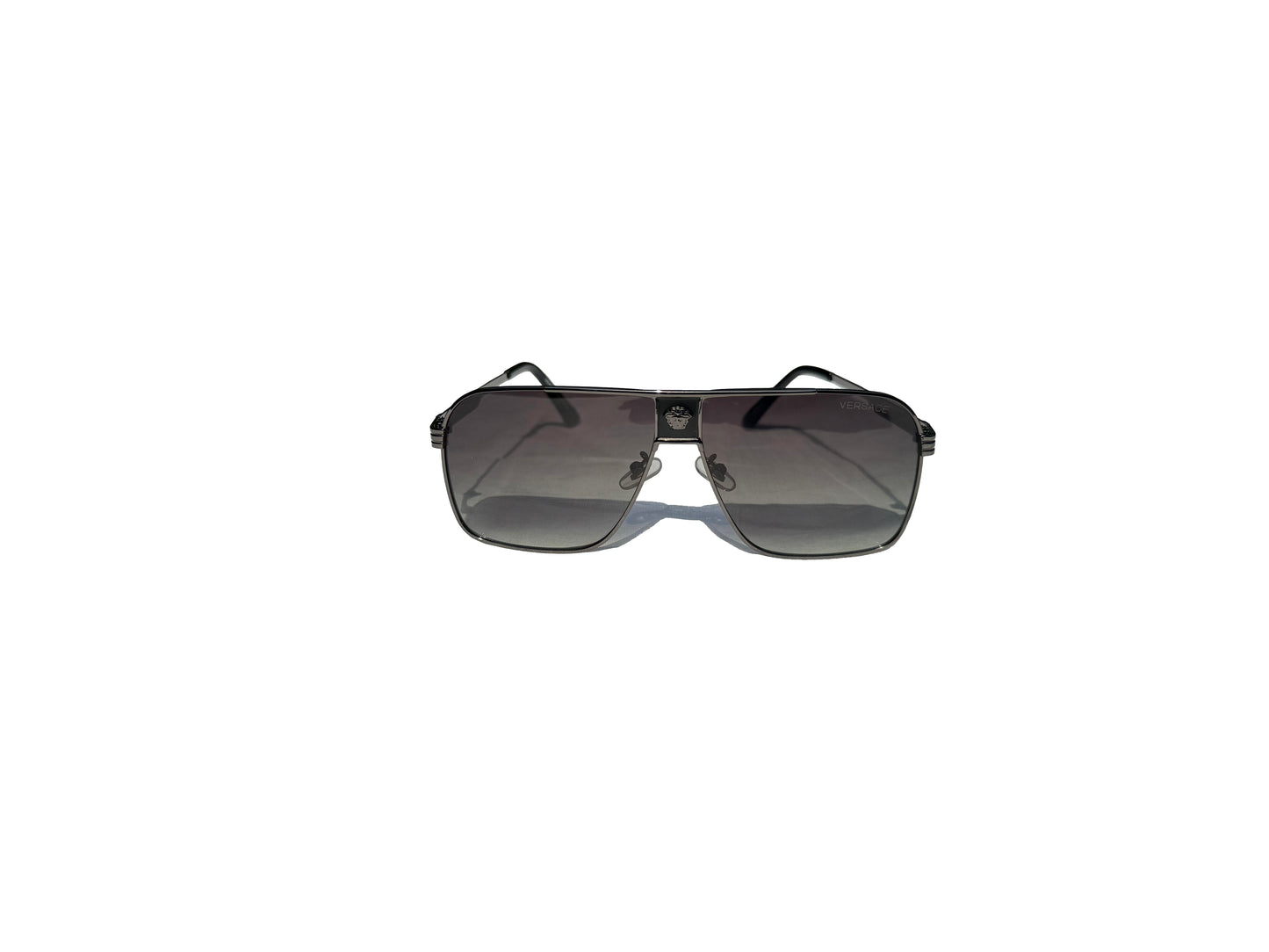 Luxury Versace Square Sunglasses - Black Frame